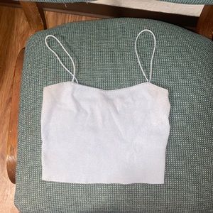 Light blue crop top